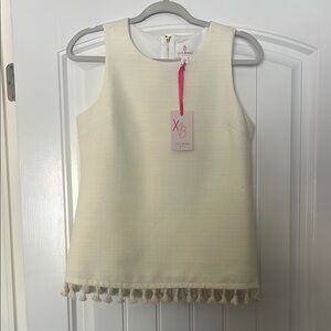 JB by Julie Brown Cream Sleeveless Blouse